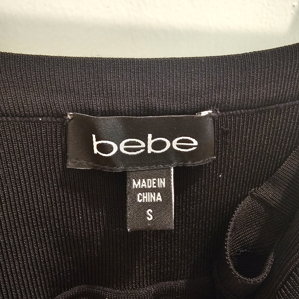 Bebe Black Ribbed Top - Picture 5 of 5
